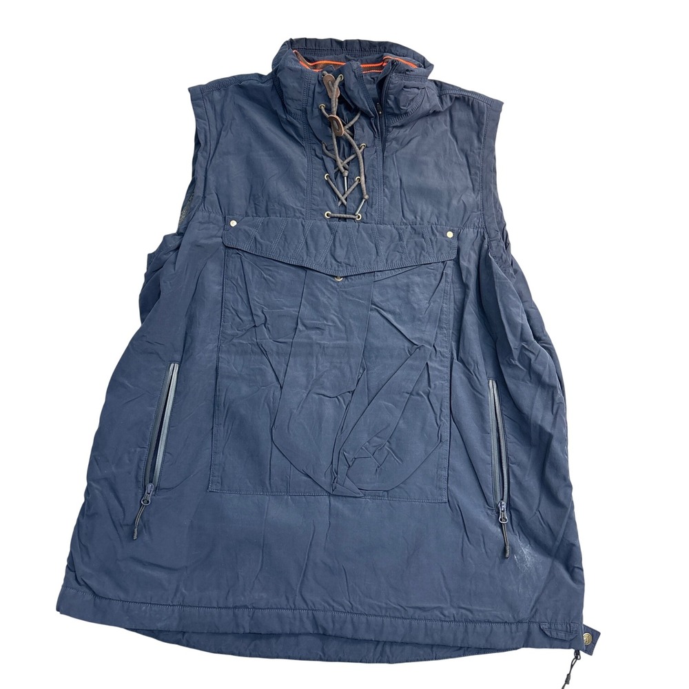 Alps & Meters Mens Alpine Anorak Vest Navy Blue Lace Up Pullover XXL 2288